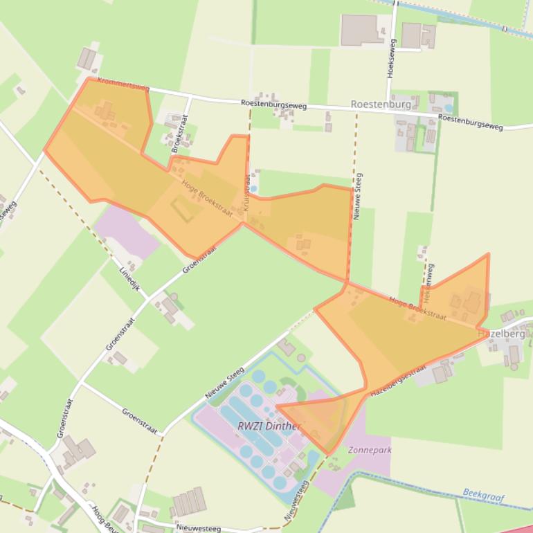 Kaart van postcodegebied 5473XM.