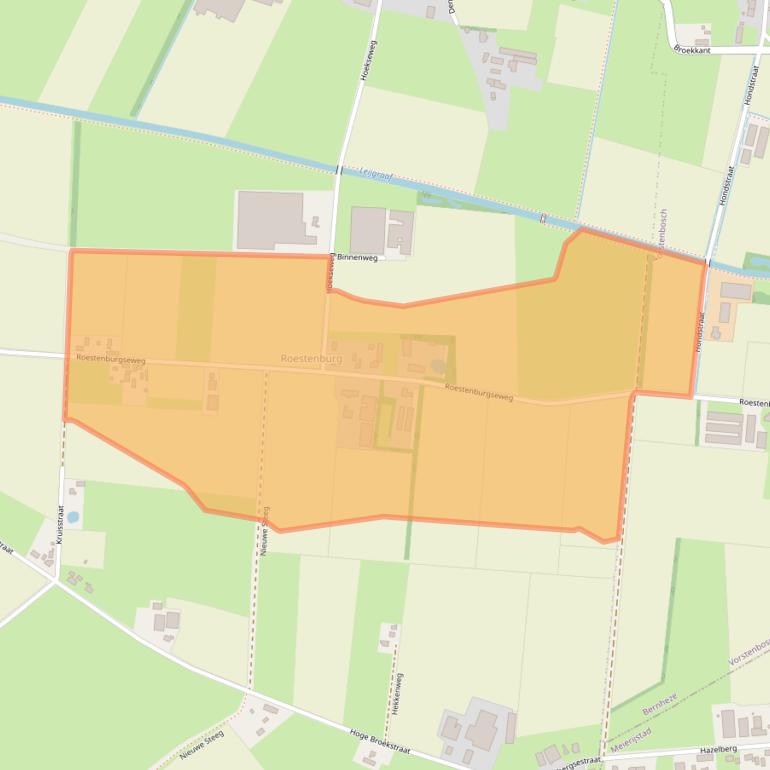 Kaart van postcodegebied 5473XT.