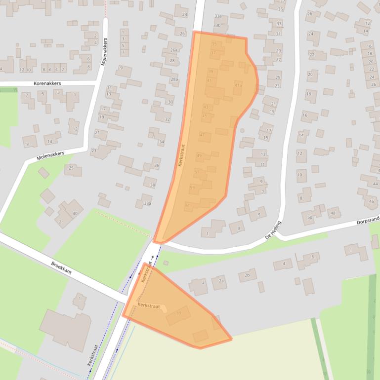 Kaart van postcodegebied 5476KB.