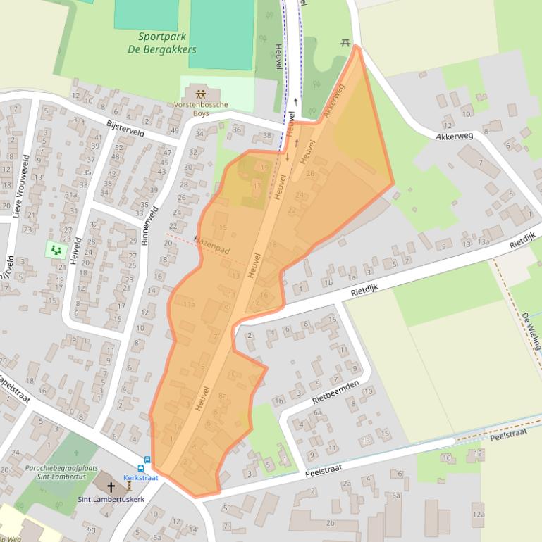 Kaart van postcodegebied 5476KG.