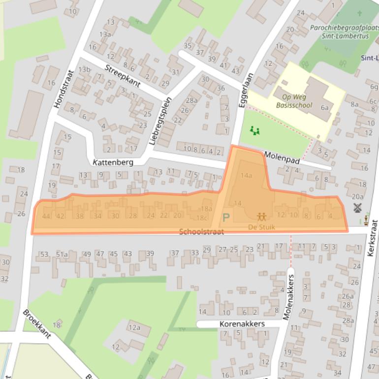 Kaart van postcodegebied 5476KK.