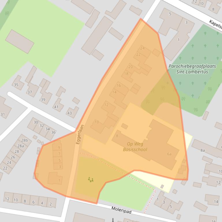 Kaart van postcodegebied 5476KL.