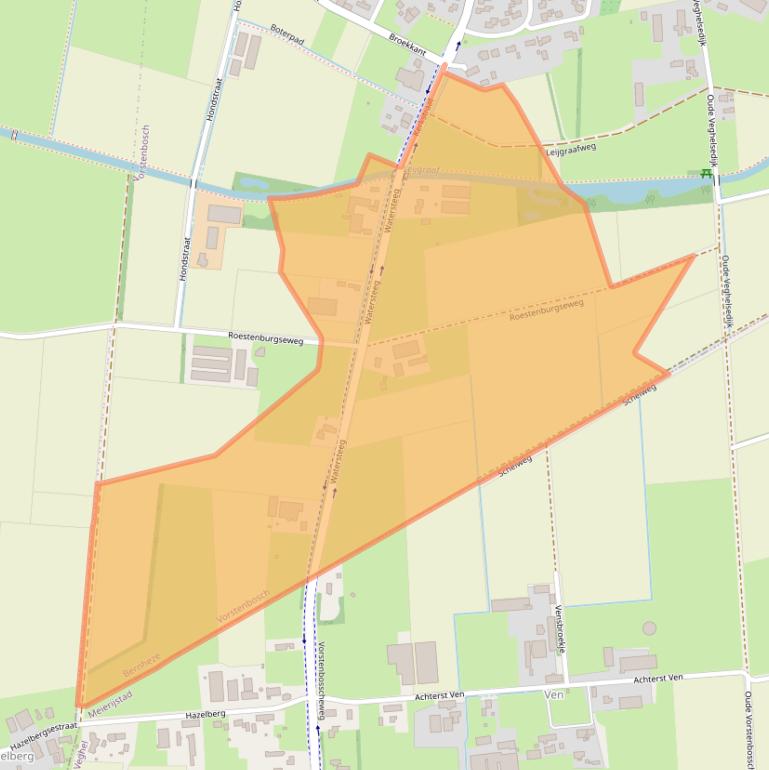 Kaart van postcodegebied 5476KW.