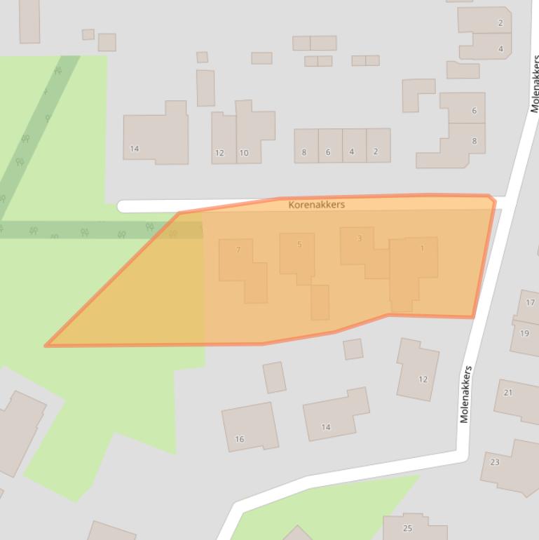 Kaart van postcodegebied 5476LE.