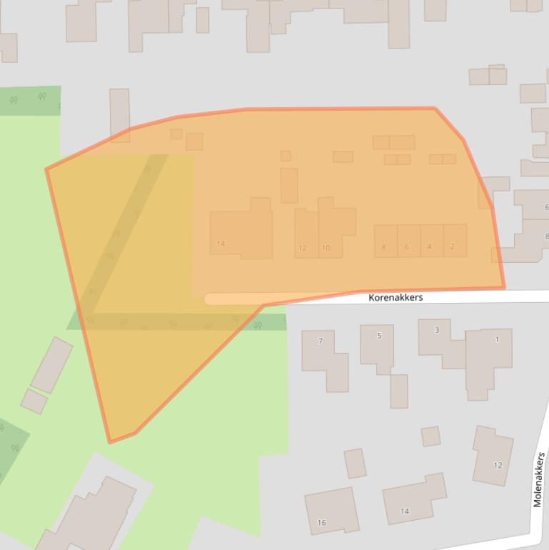 Kaart van postcodegebied 5476LG.