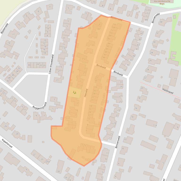 Kaart van postcodegebied 5476LS.