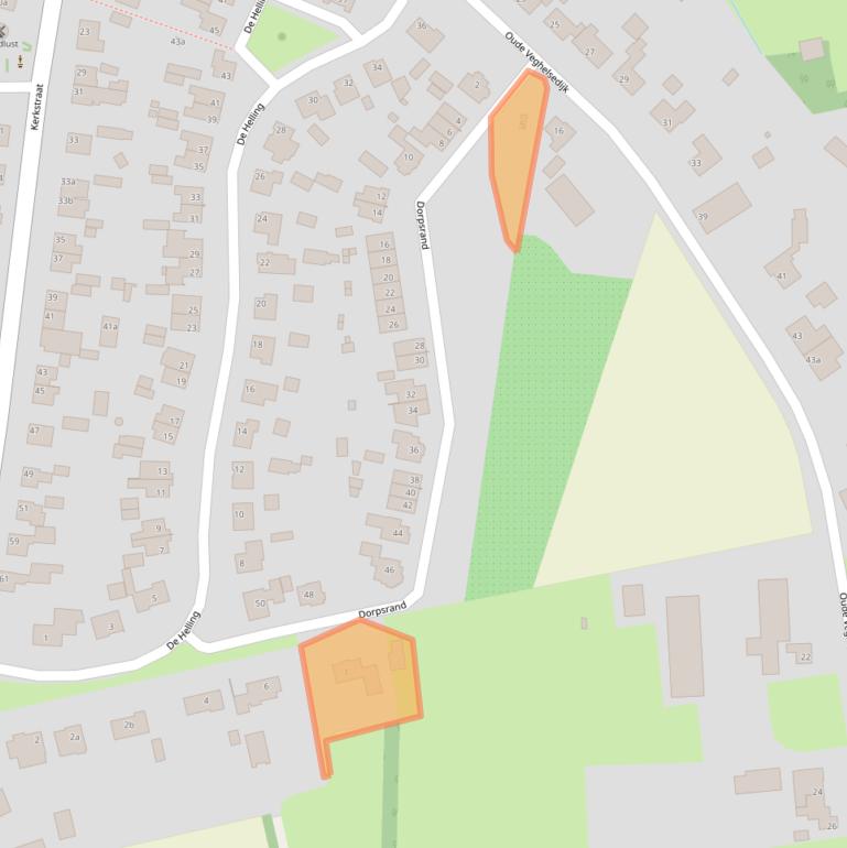 Kaart van postcodegebied 5476MB.