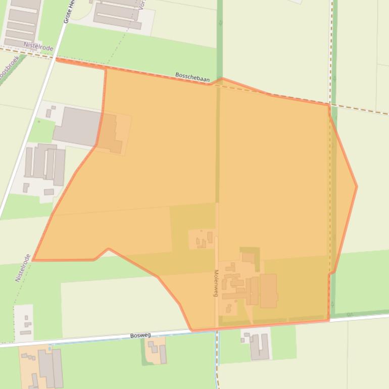 Kaart van postcodegebied 5476VH.