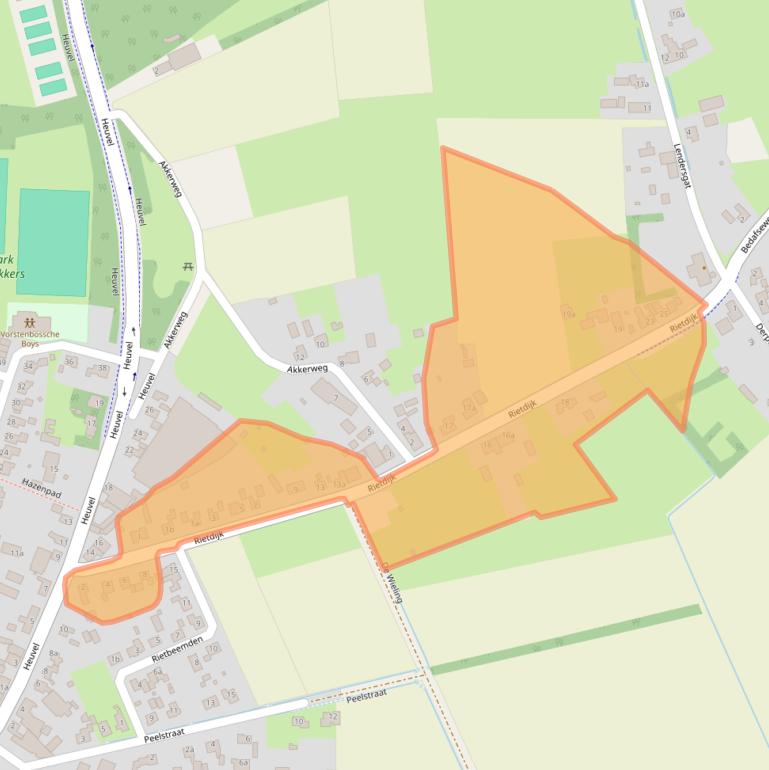 Kaart van postcodegebied 5476VS.