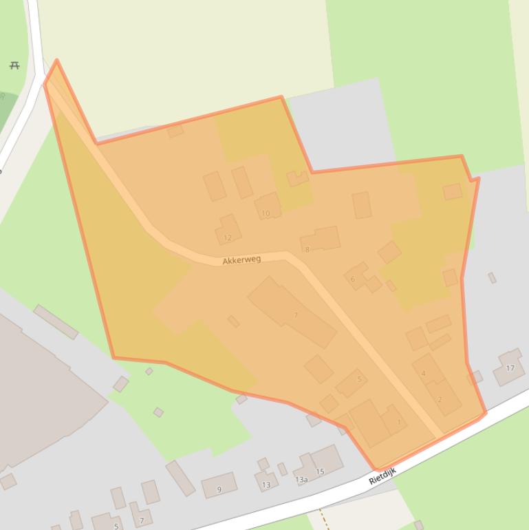 Kaart van postcodegebied 5476VT.