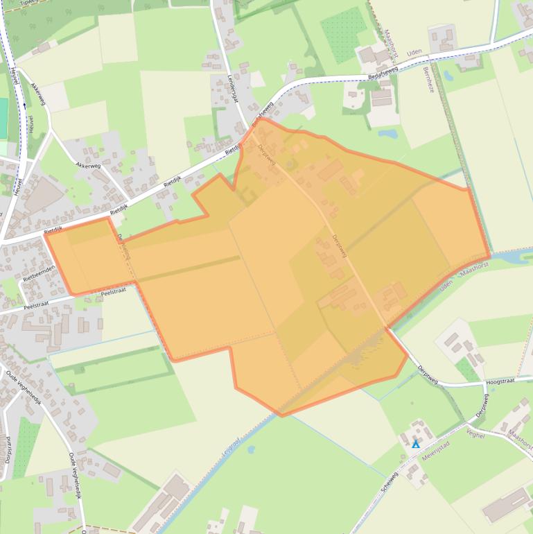 Kaart van postcodegebied 5476VX.