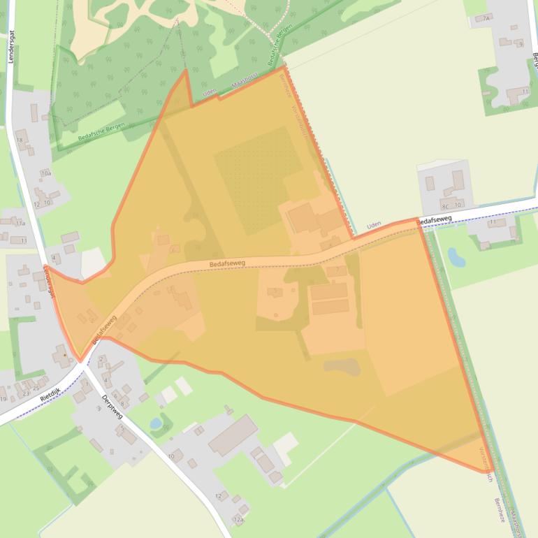 Kaart van postcodegebied 5476WZ.