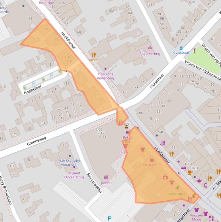 Kaart van postcodegebied 5481AB.