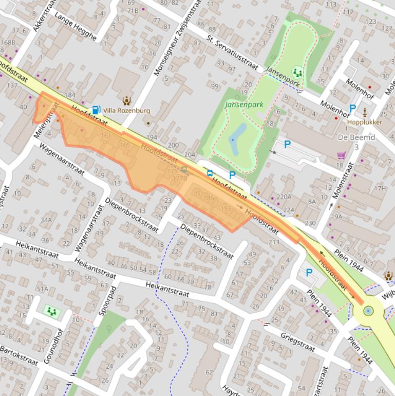 Kaart van postcodegebied 5481AE.