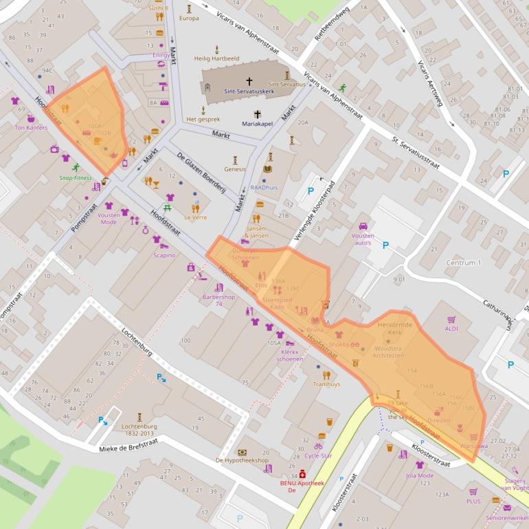 Kaart van postcodegebied 5481AJ.
