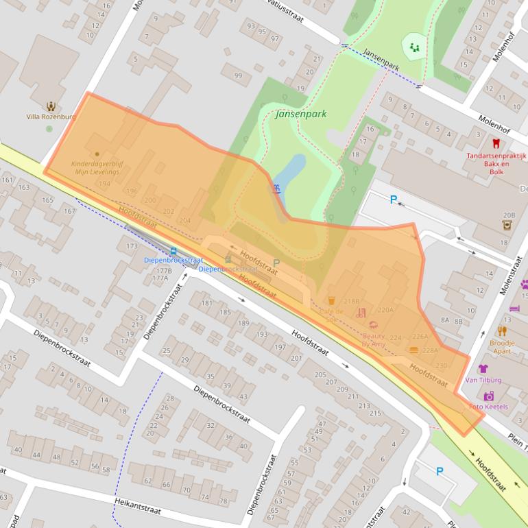 Kaart van postcodegebied 5481AL.