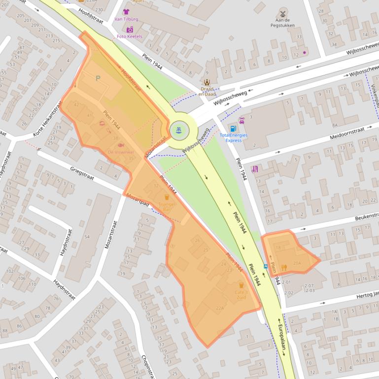 Kaart van postcodegebied 5481AR.