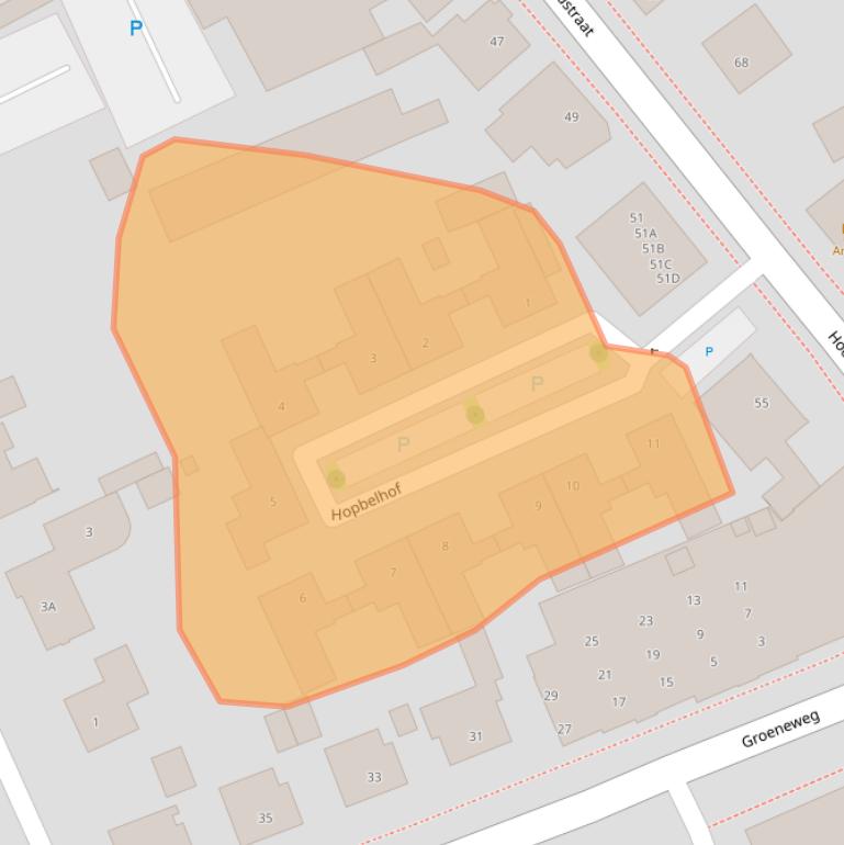 Kaart van postcodegebied 5481AW.