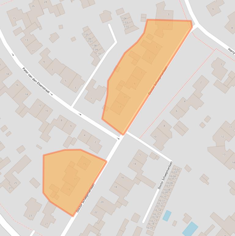 Kaart van postcodegebied 5481BP.
