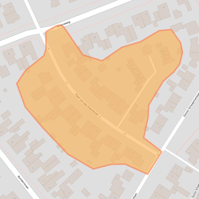 Kaart van postcodegebied 5481BS.