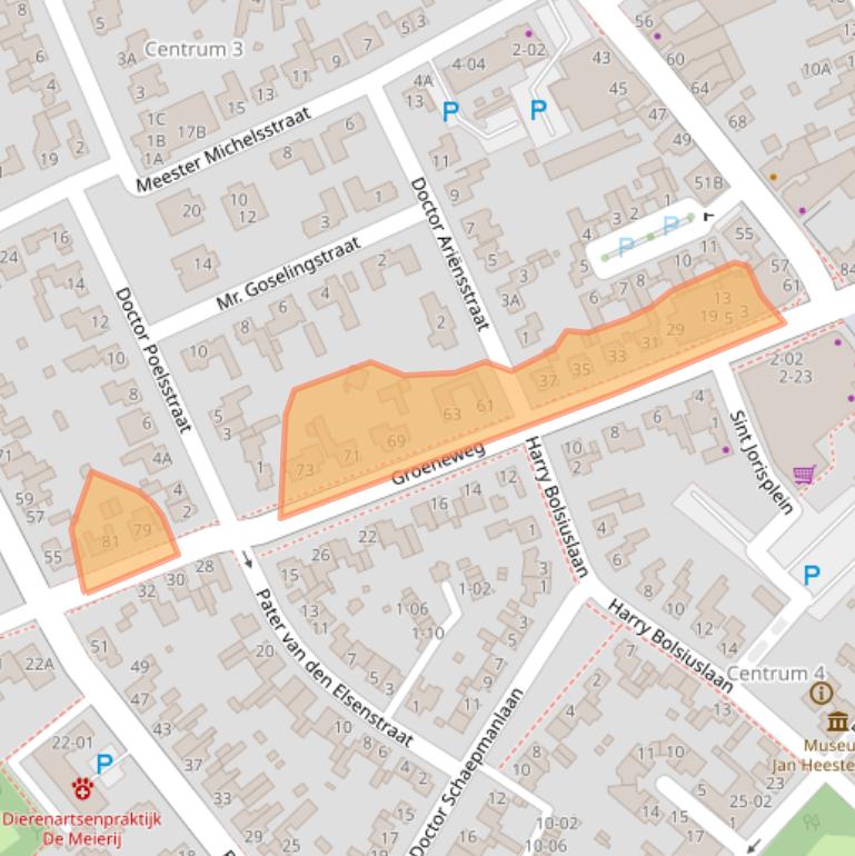 Kaart van postcodegebied 5481BT.