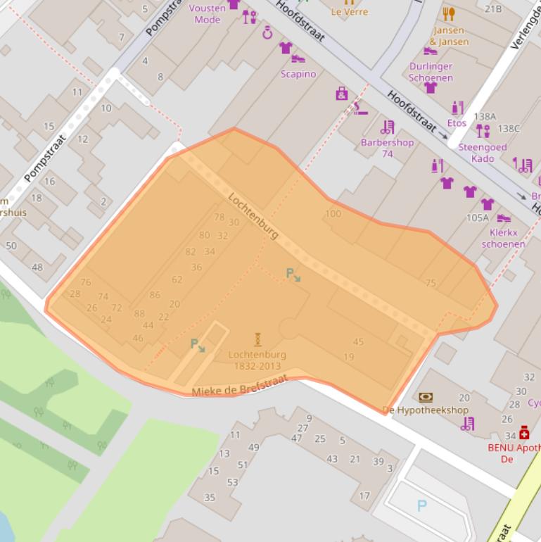 Kaart van postcodegebied 5481CN.