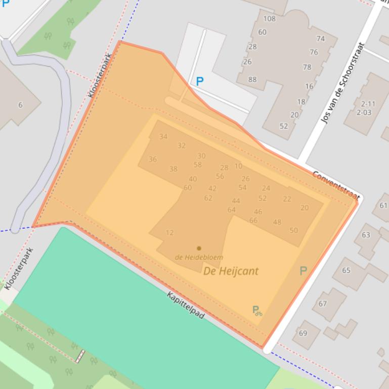 Kaart van postcodegebied 5481CP.