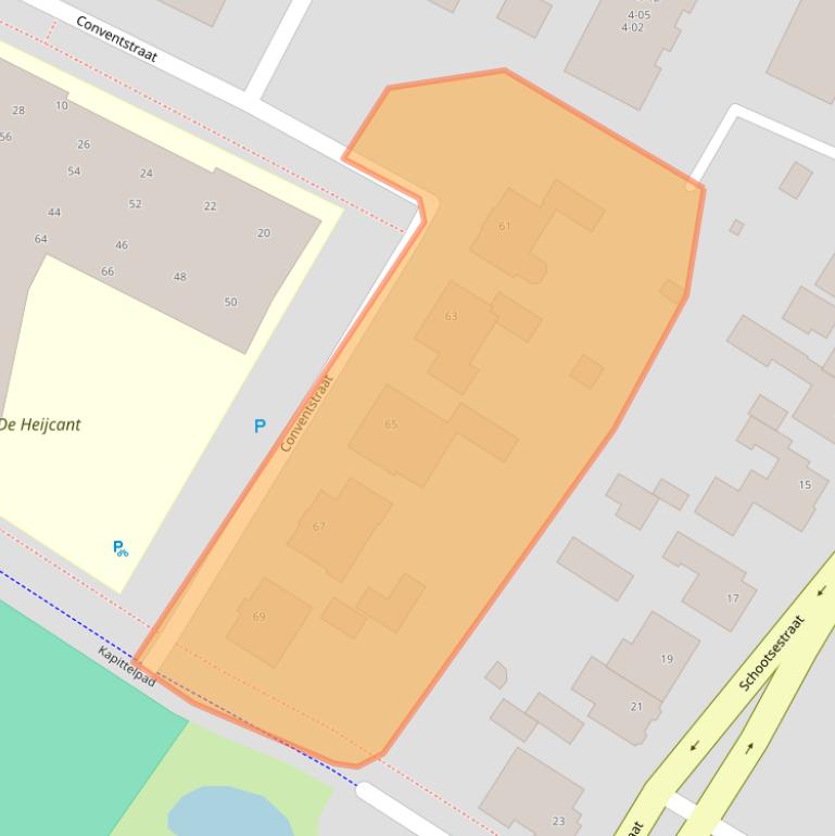 Kaart van postcodegebied 5481CS.