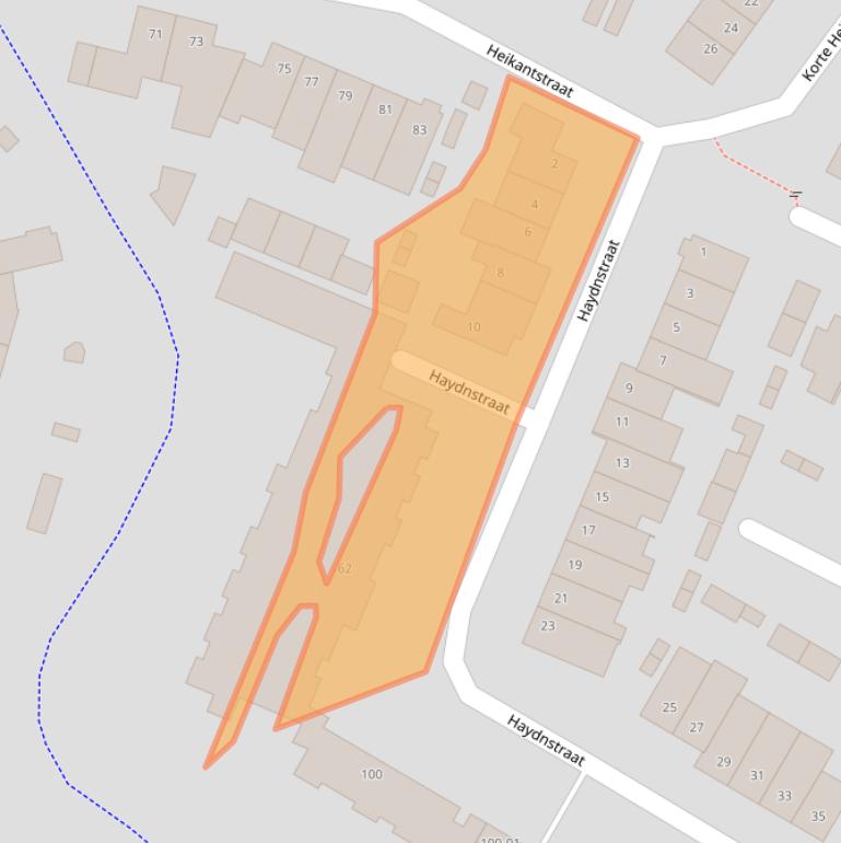 Kaart van postcodegebied 5481DA.