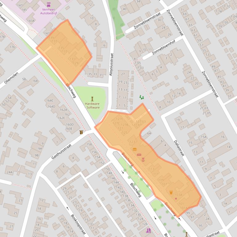 Kaart van postcodegebied 5481ED.