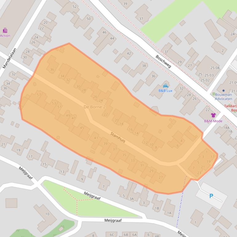 Kaart van postcodegebied 5481EN.