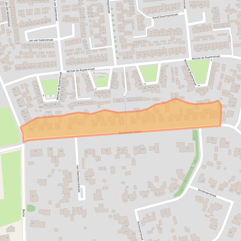 Kaart van postcodegebied 5481GC.