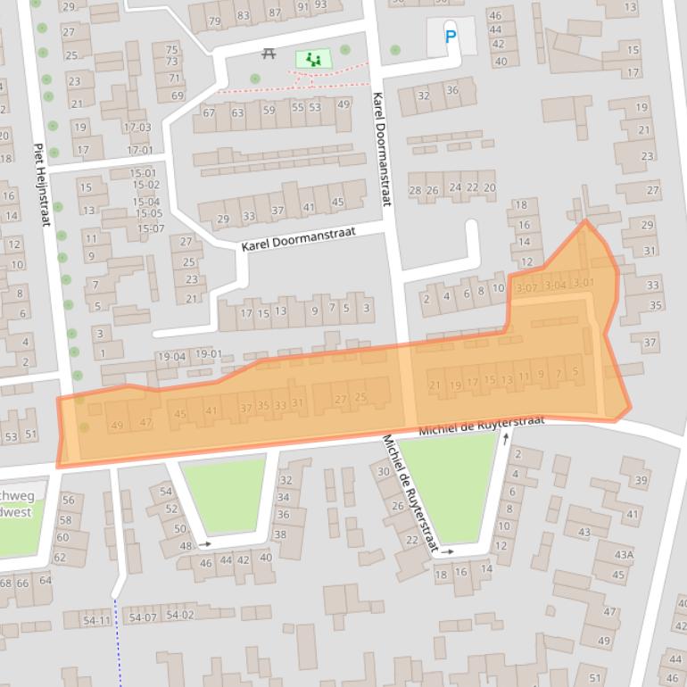 Kaart van postcodegebied 5481GE.