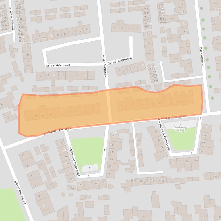 Kaart van postcodegebied 5481GG.