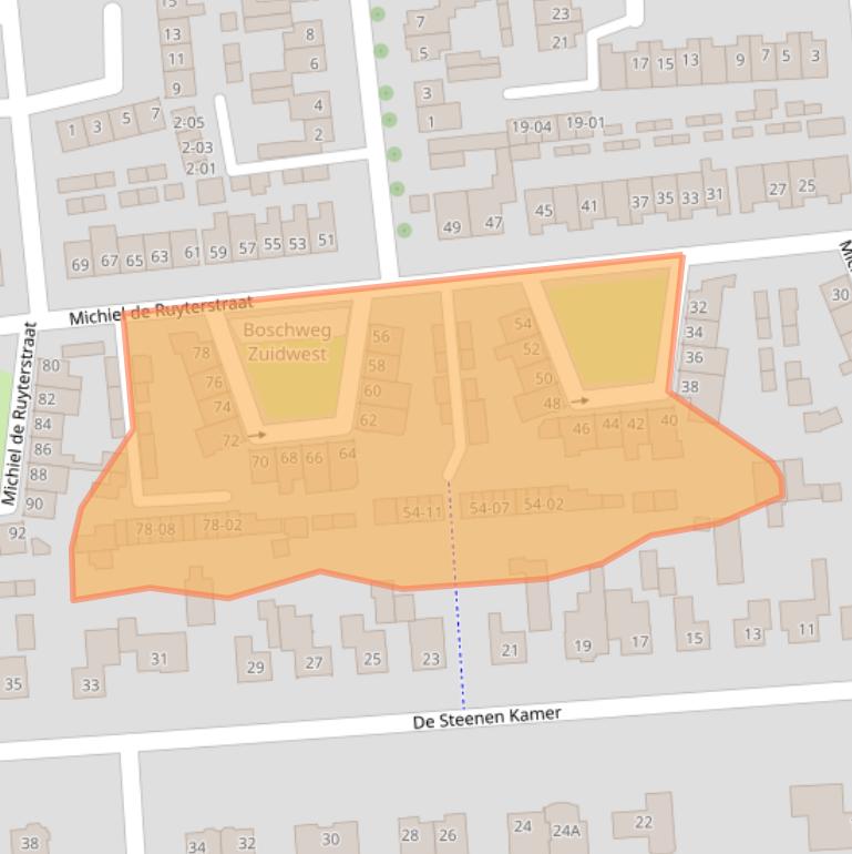 Kaart van postcodegebied 5481GJ.