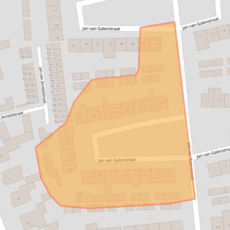 Kaart van postcodegebied 5481GW.