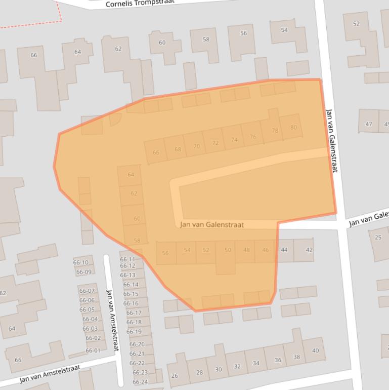 Kaart van postcodegebied 5481GX.