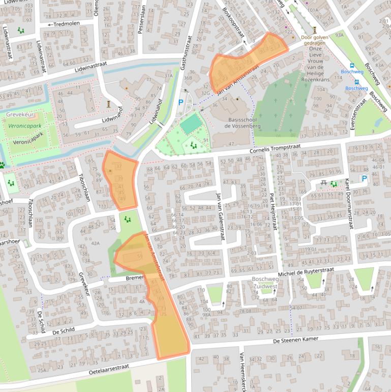 Kaart van postcodegebied 5481HA.