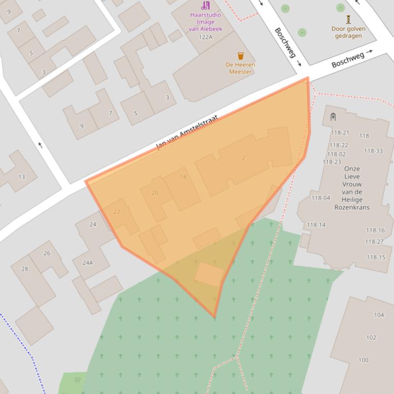 Kaart van postcodegebied 5481HC.