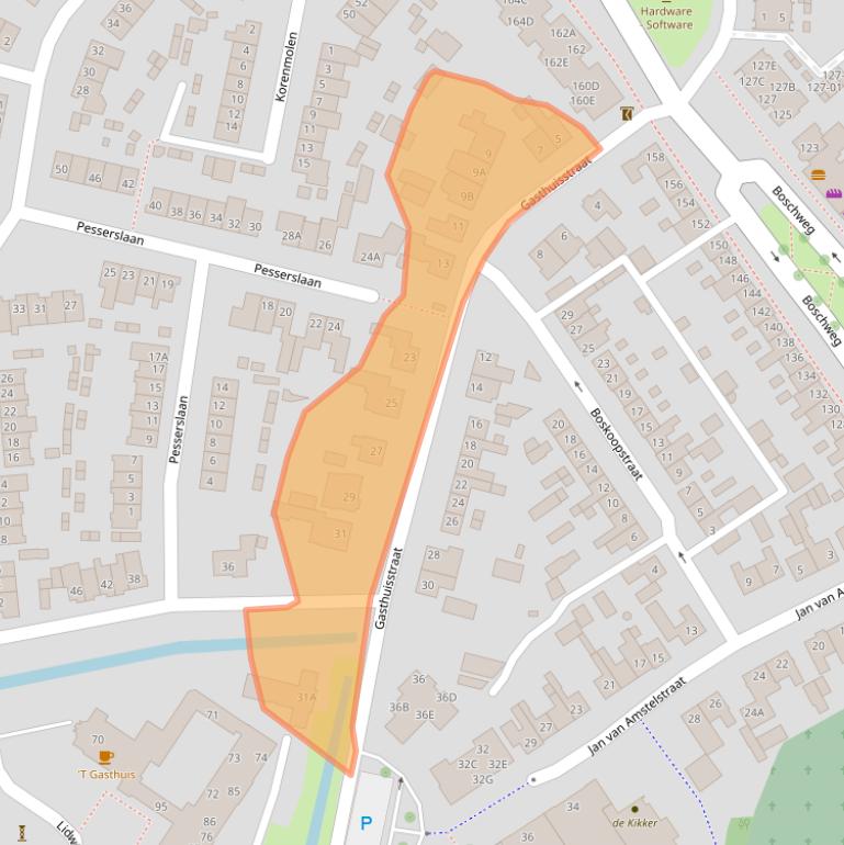 Kaart van postcodegebied 5481HE.