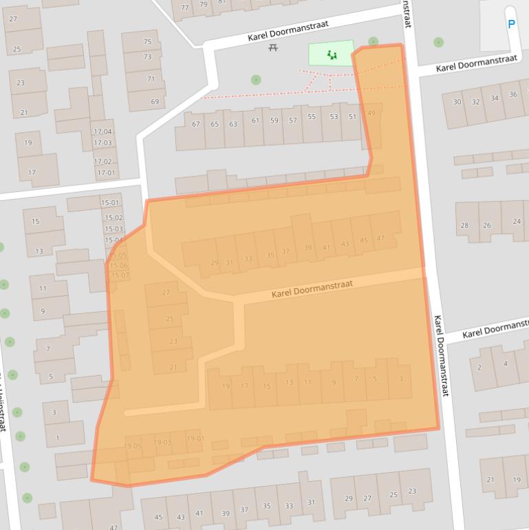 Kaart van postcodegebied 5481HS.