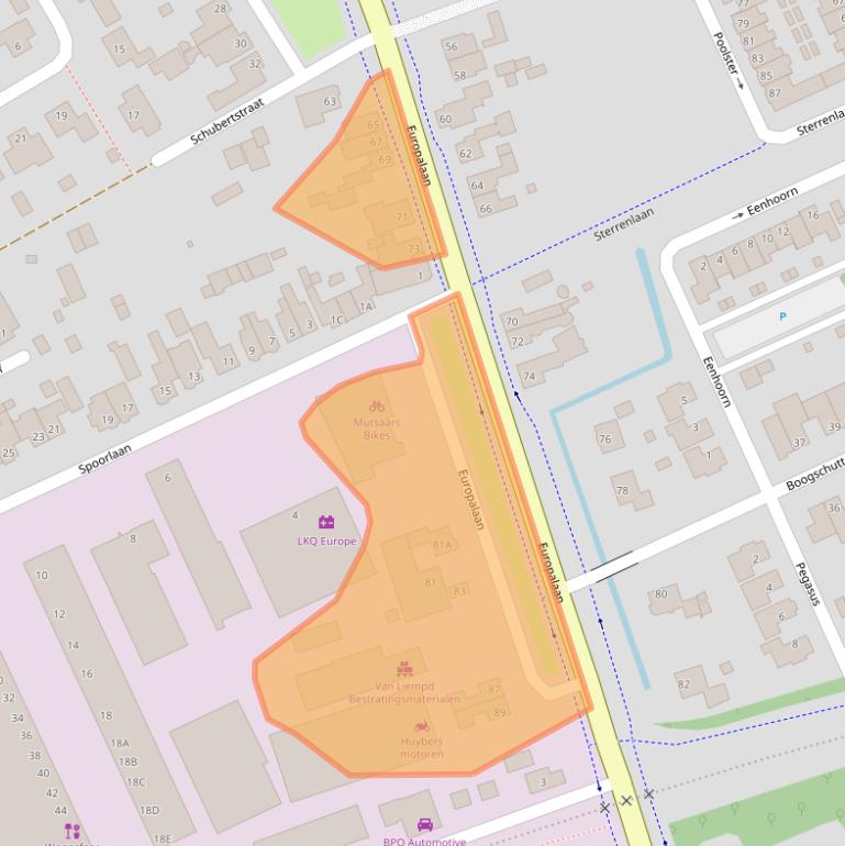 Kaart van postcodegebied 5481JD.