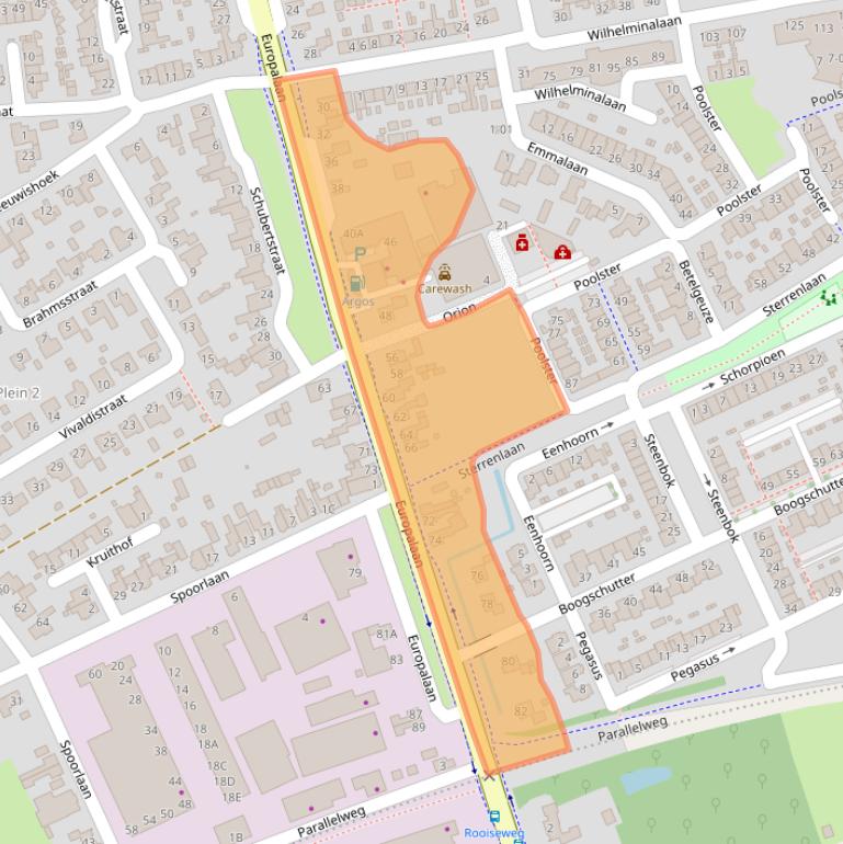 Kaart van postcodegebied 5481JG.