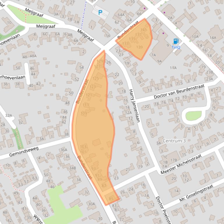 Kaart van postcodegebied 5481KC.