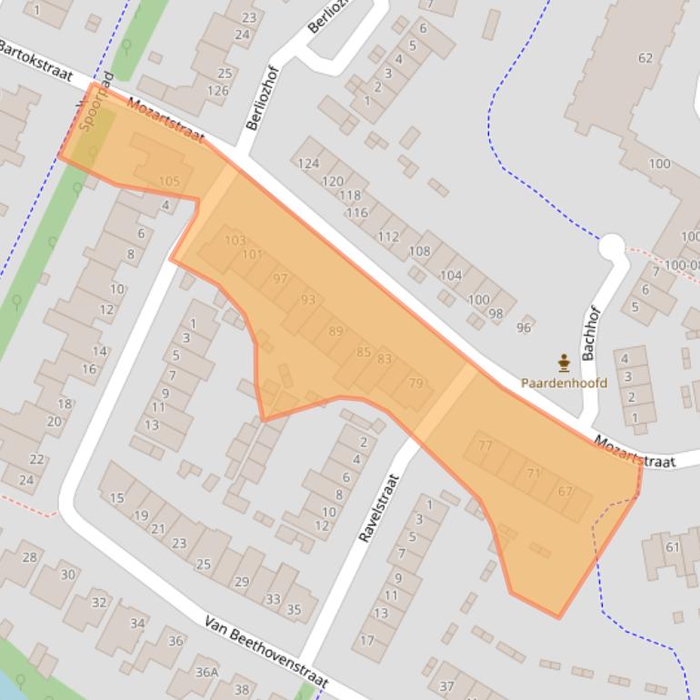 Kaart van postcodegebied 5481LB.