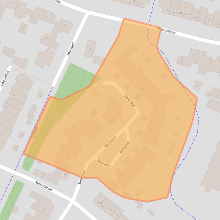 Kaart van postcodegebied 5481LG.