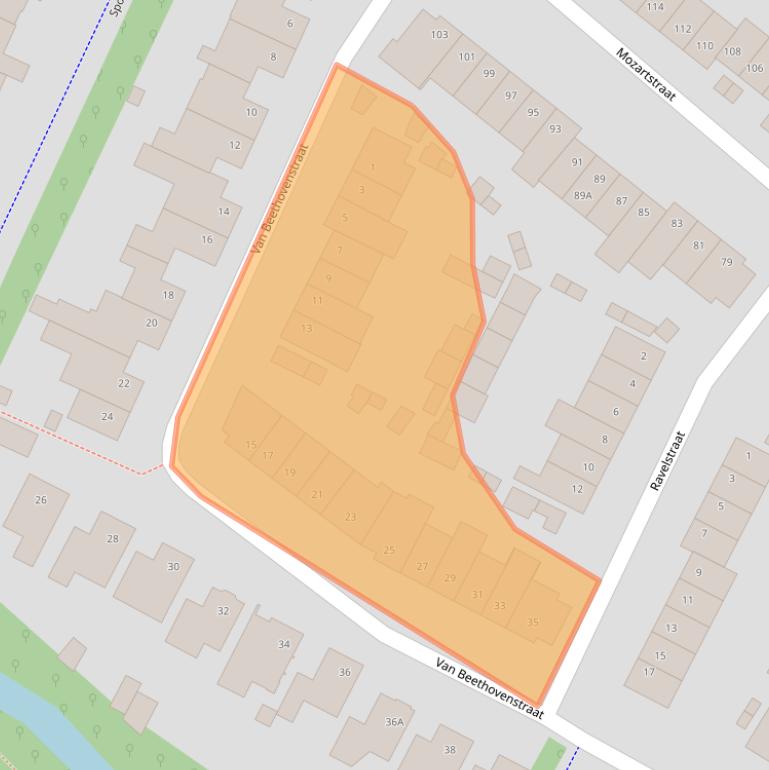 Kaart van postcodegebied 5481LH.