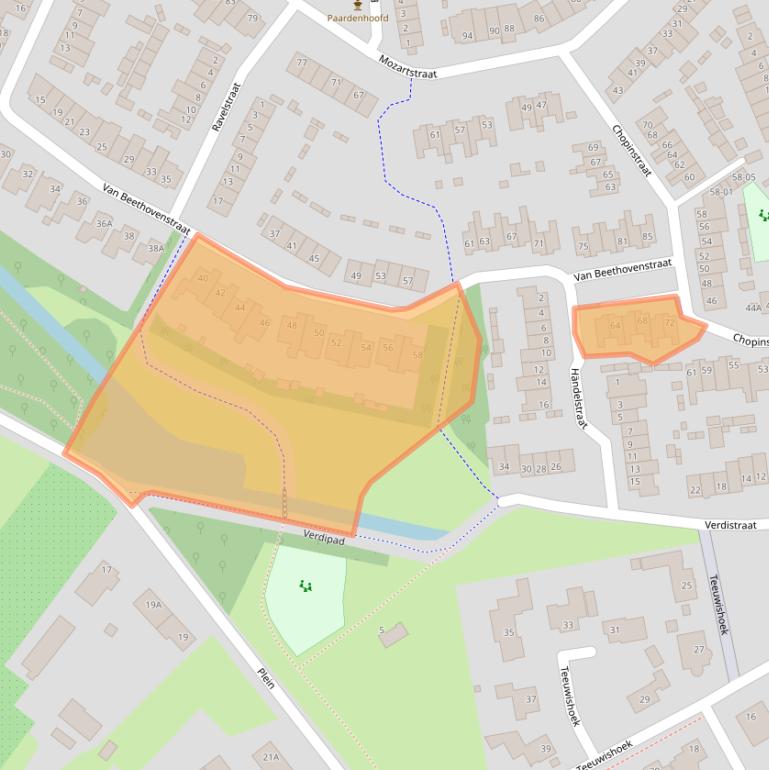 Kaart van postcodegebied 5481LL.
