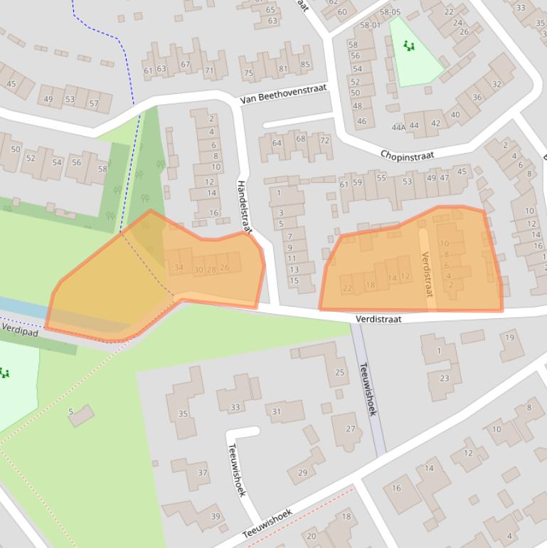 Kaart van postcodegebied 5481LV.