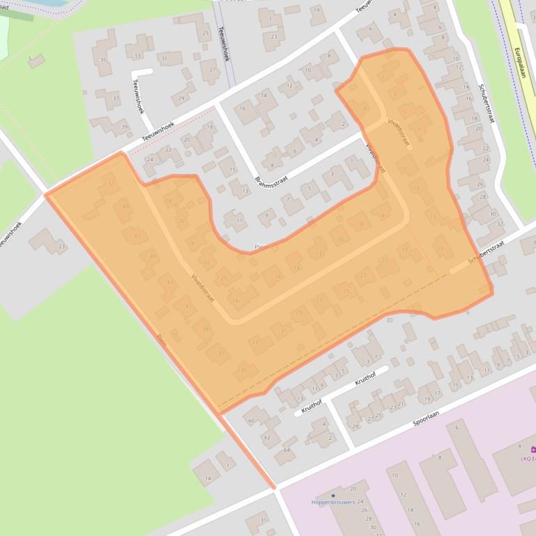 Kaart van postcodegebied 5481LW.